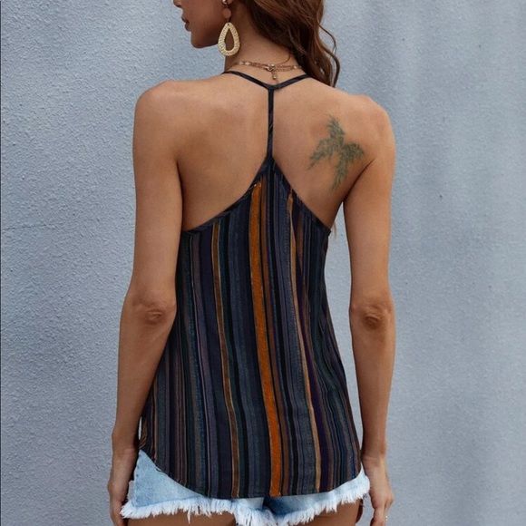 (✨3 for $15) Striped Halter Top - Picture 2 of 6